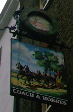 The pub sign. Coach & Horses, Covent Garden, Central London