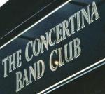 The pub sign. The Concertina Band Club, Mexborough, South Yorkshire