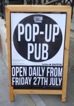 The pub sign. Leyton Technical, Leyton, Greater London
