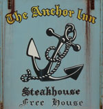 The pub sign. Boathouse (formerly The Anchor), Yalding, Kent