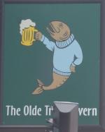 The pub sign. The Olde Trout Tavern, Southend-on-Sea, Essex