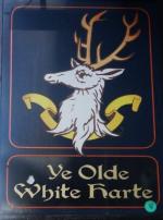 The pub sign. Ye Olde White Harte, Kingston upon Hull, East Yorkshire
