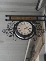 The pub sign. The Watch Maker, Prescot, Merseyside