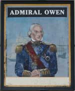 The pub sign. Admiral Owen, Sandwich, Kent