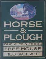 The pub sign. Horse & Plough, Bingham, Nottinghamshire