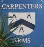 The pub sign. The Carpenters Arms, Bethnal Green, Greater London