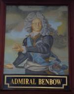 The pub sign. Admiral Benbow, Shrewsbury, Shropshire