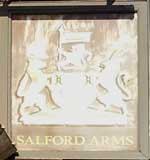 The pub sign. Salford Arms Hotel, Salford, Greater Manchester