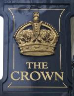 The pub sign. The Crown, Soho, Central London
