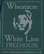 The pub sign. White Lion, Wheatacre, Norfolk
