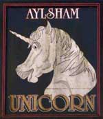 The pub sign. Unicorn, Aylsham, Norfolk