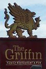 The pub sign. Griffin, Thorpe St Andrew, Norfolk