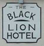 The pub sign. The Black Lion Hotel, Little Walsingham, Norfolk