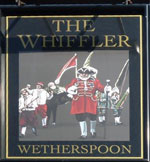 The pub sign. The Whiffler, Hellesdon, Norfolk