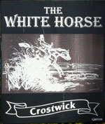 The pub sign. White Horse, Crostwick, Norfolk