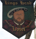 The pub sign. King's Head, Canterbury, Kent