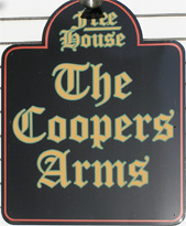 The pub sign. The Coopers Arms, Rochester, Kent