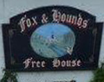 The pub sign. Fox & Hounds, Great Moulton, Norfolk