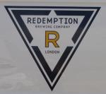 The pub sign. Redemption Brewery, Tottenham, Greater London