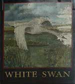 The pub sign. White Swan, North Walsham, Norfolk