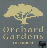 The pub sign. Orchard Gardens, North Walsham, Norfolk