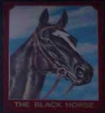 The pub sign. Black Horse, Whitby, North Yorkshire