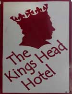 The pub sign. Kings Head Hotel, East Dereham (a.k.a. Dereham), Norfolk