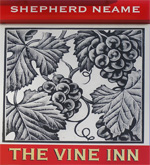 The pub sign. The Vine Inn, Tenterden, Kent