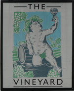 The pub sign. The Vineyard, Lamberhurst, Kent