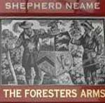 The pub sign. The Foresters Arms, Tonbridge, Kent