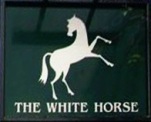 The pub sign. The White Horse, Parsons Green, Greater London