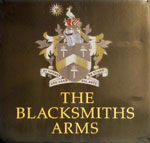 The pub sign. The Blacksmiths Arms, St Albans, Hertfordshire