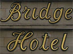 The pub sign. Bridge Hotel, Newcastle-upon-Tyne, Tyne and Wear