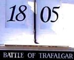 The pub sign. Battle of Trafalgar, Brighton, East Sussex