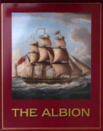 The pub sign. The Albion, Gorleston-on-Sea, Norfolk