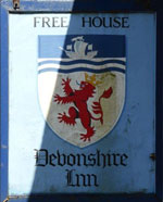 The pub sign. Devonshire Inn, Sticklepath, Devon