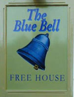 The pub sign. Blue Bell, Belmesthorpe, Lincolnshire