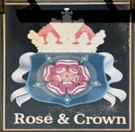 The pub sign. Rose & Crown, Thetford, Norfolk