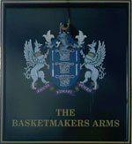 The pub sign. The Basketmakers Arms, Brighton, East Sussex