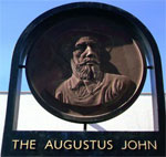 The pub sign. The Augustus John, Liverpool, Merseyside