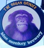 The pub sign. The Organ Grinder, Newark, Nottinghamshire