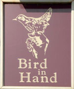 The pub sign. Bird in Hand, Wreningham, Norfolk