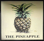 The pub sign. Pineapple, Stockport, Greater Manchester
