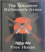 The pub sign. The Volunteer Rifleman's Arms, Bath, Somerset
