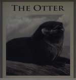 The pub sign. The Otter, Kegworth, Leicestershire