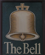 The pub sign. The Bell, Bath, Somerset