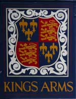 The pub sign. Kings Arms, Blakeney, Norfolk