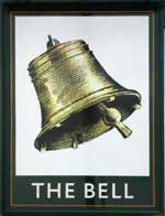 The pub sign. Bell, Sandy, Bedfordshire