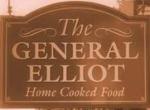 The pub sign. The General Elliot, Croft, Cheshire