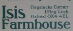 The pub sign. Isis Farmhouse, Oxford, Oxfordshire
